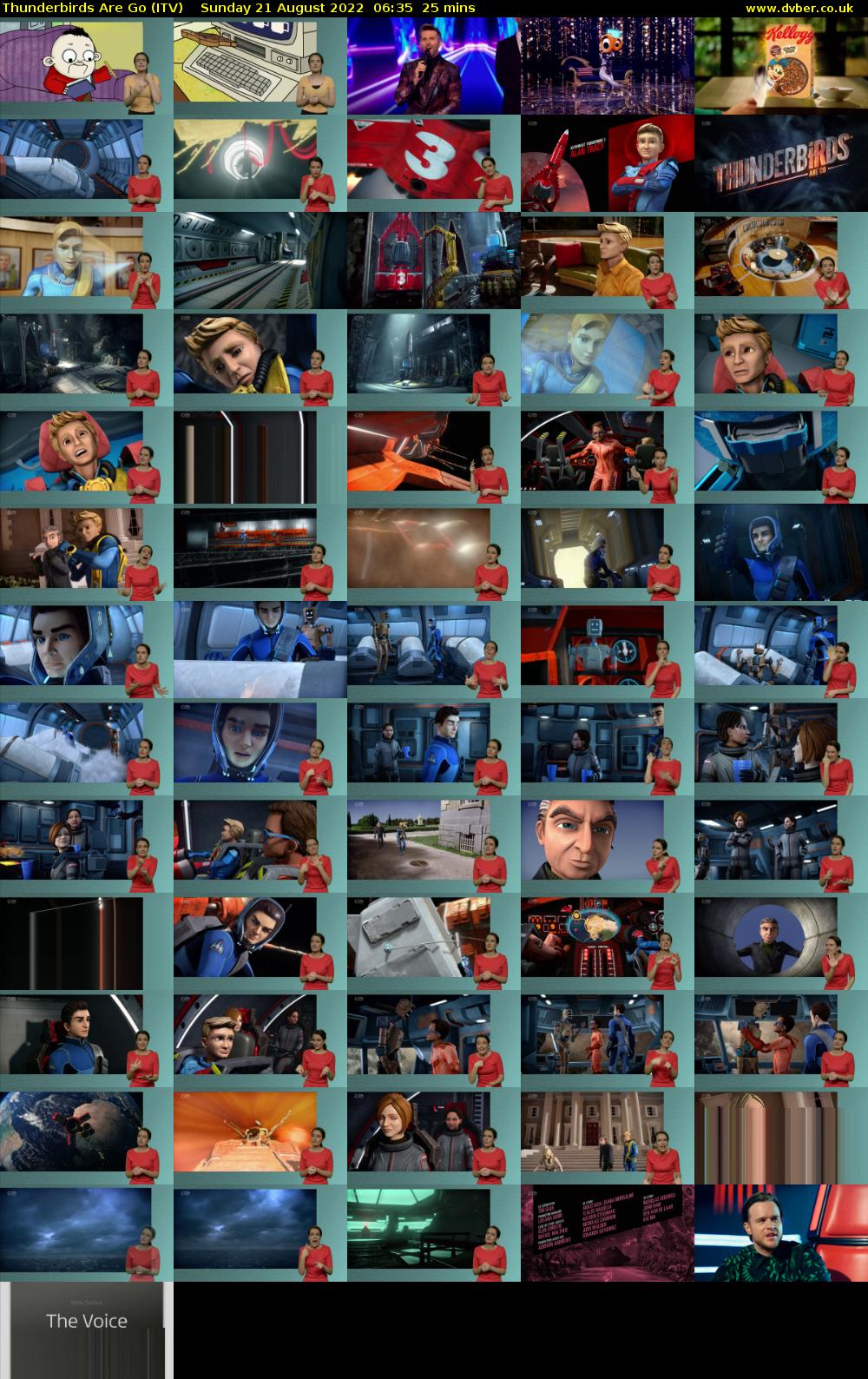 Thunderbirds Are Go (ITV) Sunday 21 August 2022 06:35 - 07:00