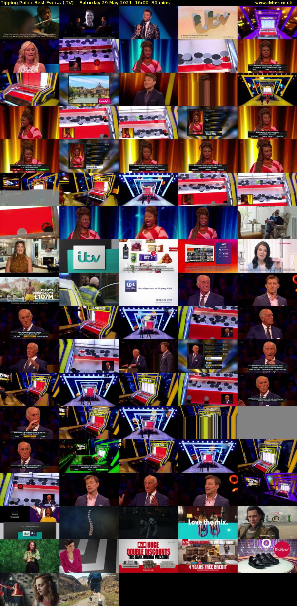 Tipping Point: Best Ever... (ITV) Saturday 29 May 2021 16:00 - 16:30