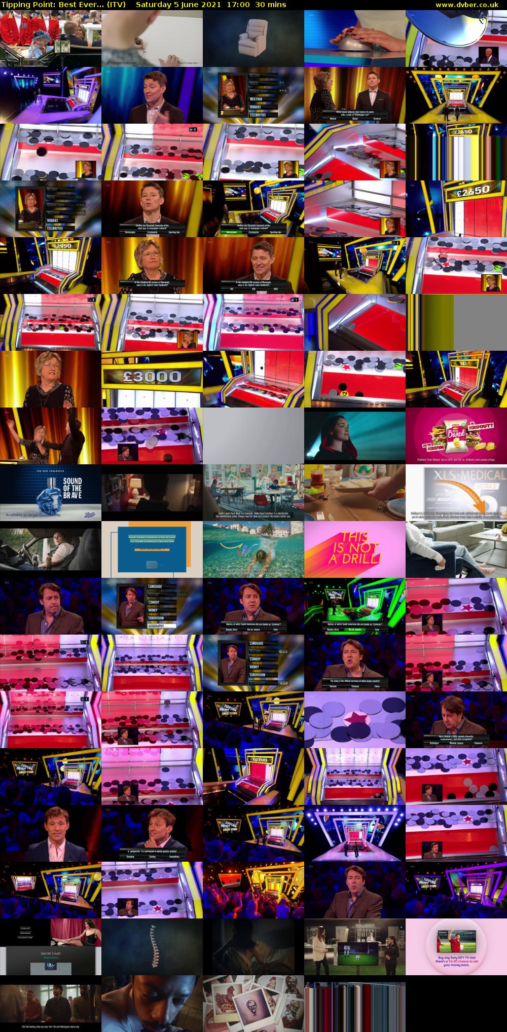 Tipping Point: Best Ever... (ITV) Saturday 5 June 2021 17:00 - 17:30