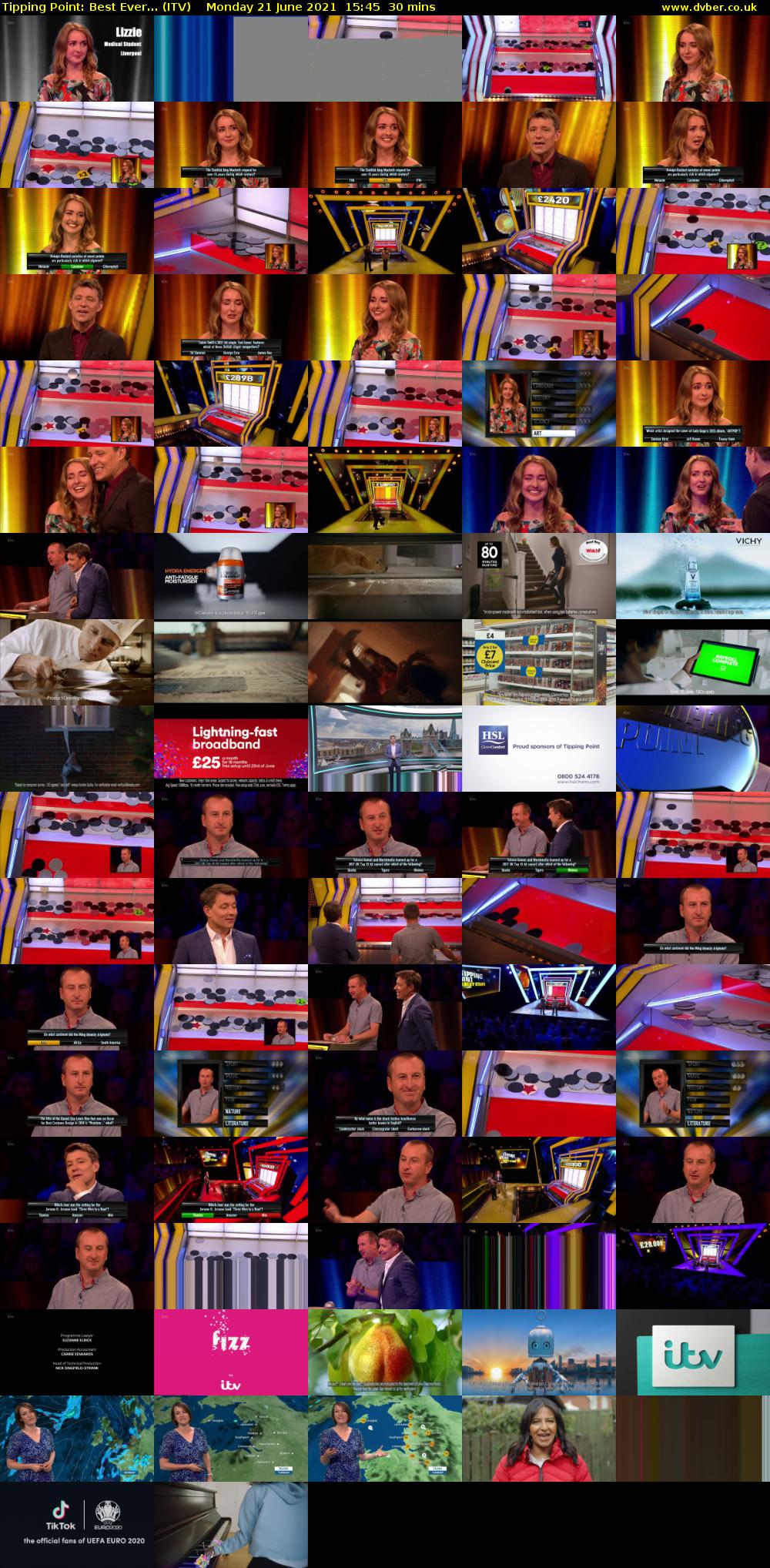 Tipping Point: Best Ever... (ITV) Monday 21 June 2021 15:45 - 16:15