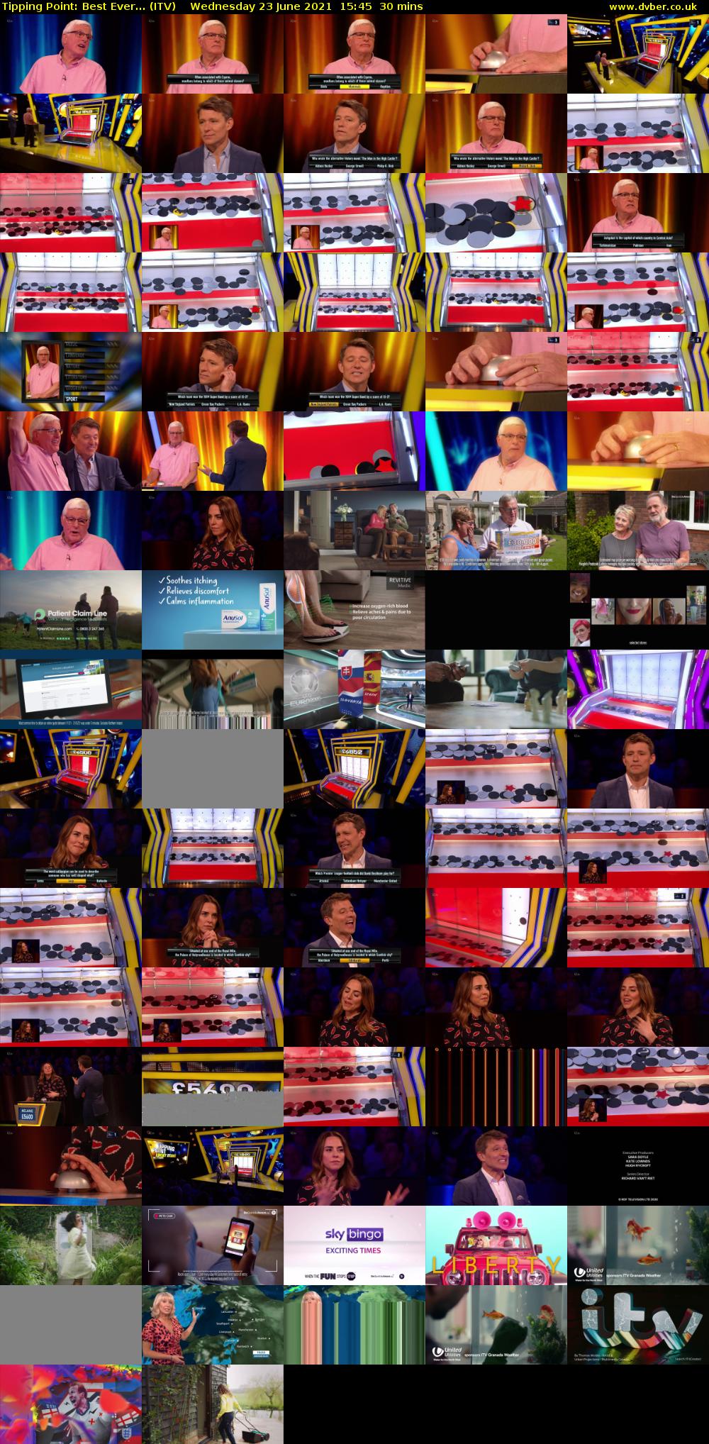Tipping Point: Best Ever... (ITV) Wednesday 23 June 2021 15:45 - 16:15
