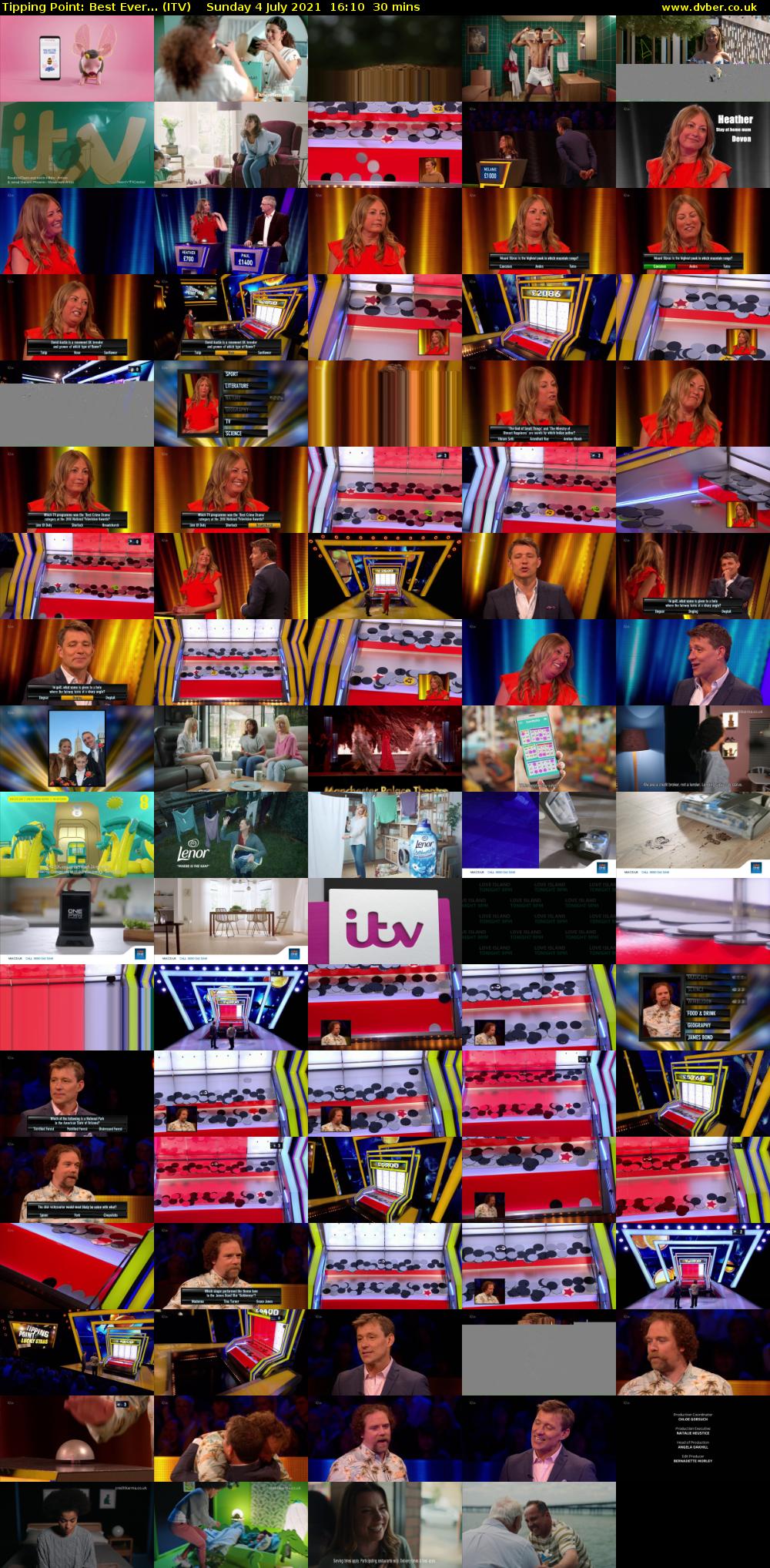 Tipping Point: Best Ever... (ITV) Sunday 4 July 2021 16:10 - 16:40