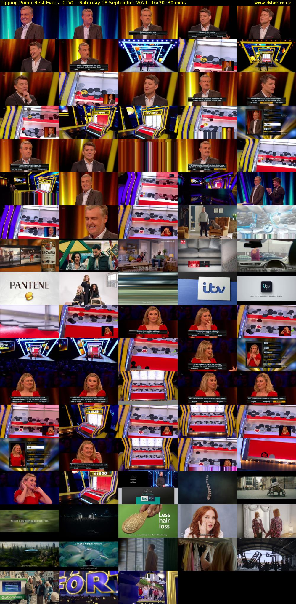 Tipping Point: Best Ever... (ITV) Saturday 18 September 2021 16:30 - 17:00