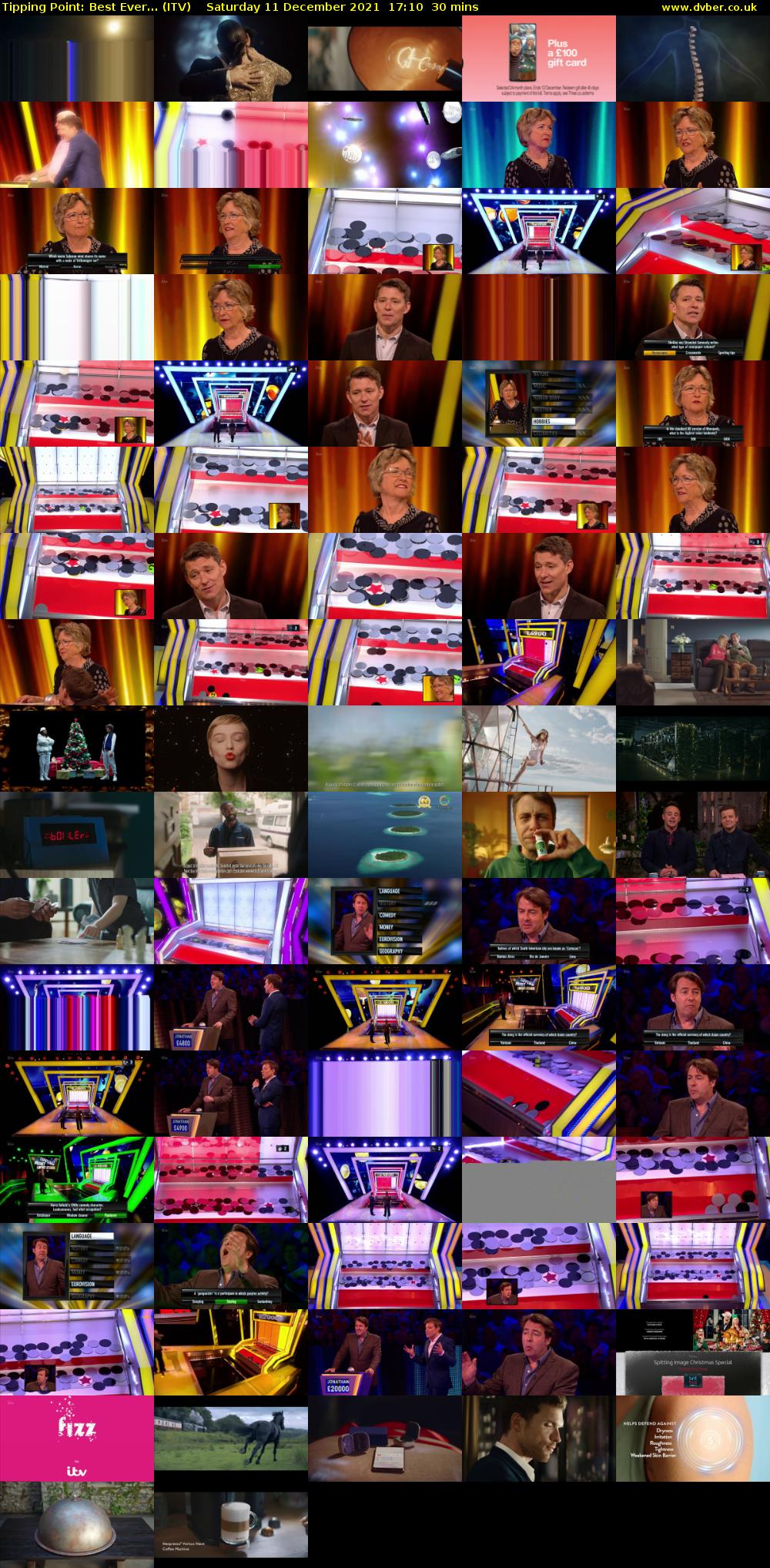 Tipping Point: Best Ever... (ITV) Saturday 11 December 2021 17:10 - 17:40
