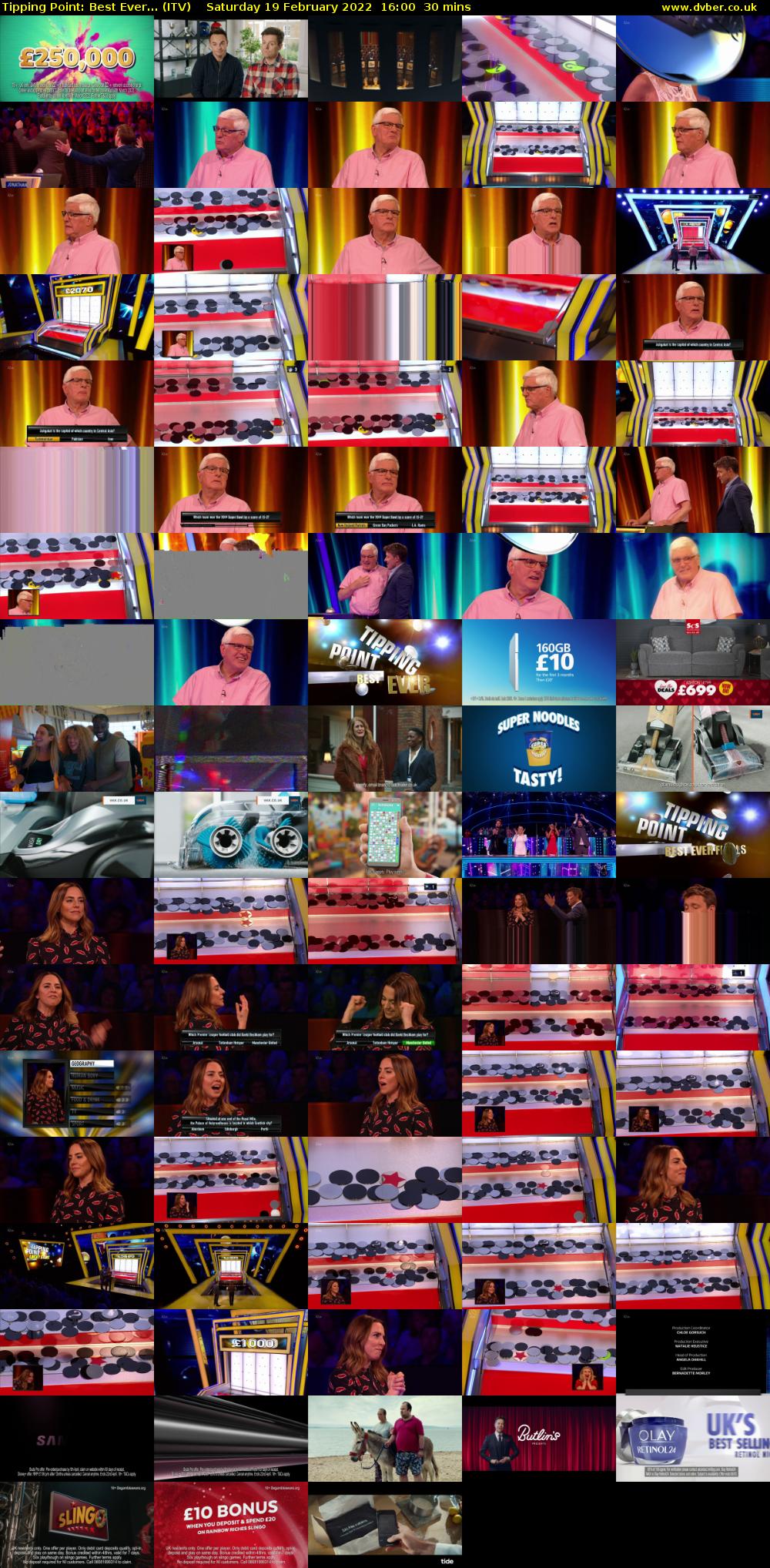 Tipping Point: Best Ever... (ITV) Saturday 19 February 2022 16:00 - 16:30