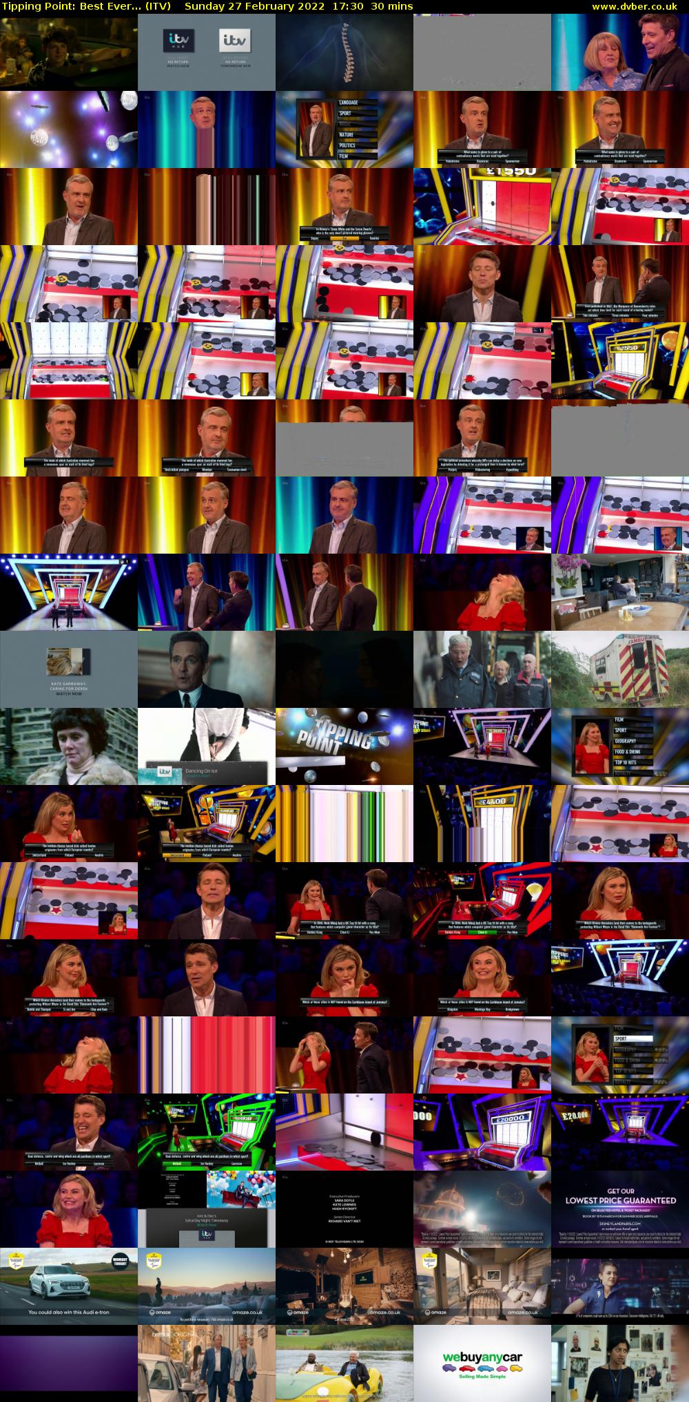 Tipping Point: Best Ever... (ITV) Sunday 27 February 2022 17:30 - 18:00