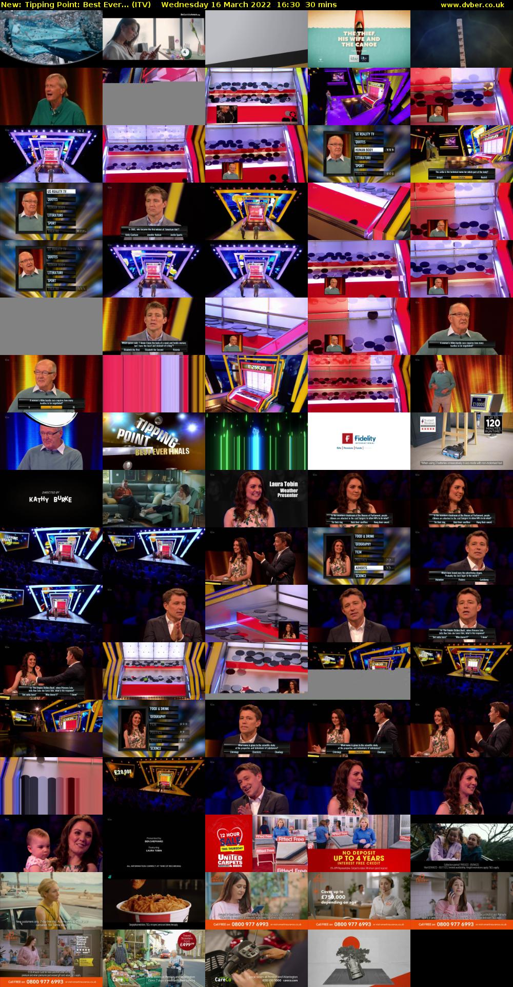 Tipping Point: Best Ever... (ITV) Wednesday 16 March 2022 16:30 - 17:00