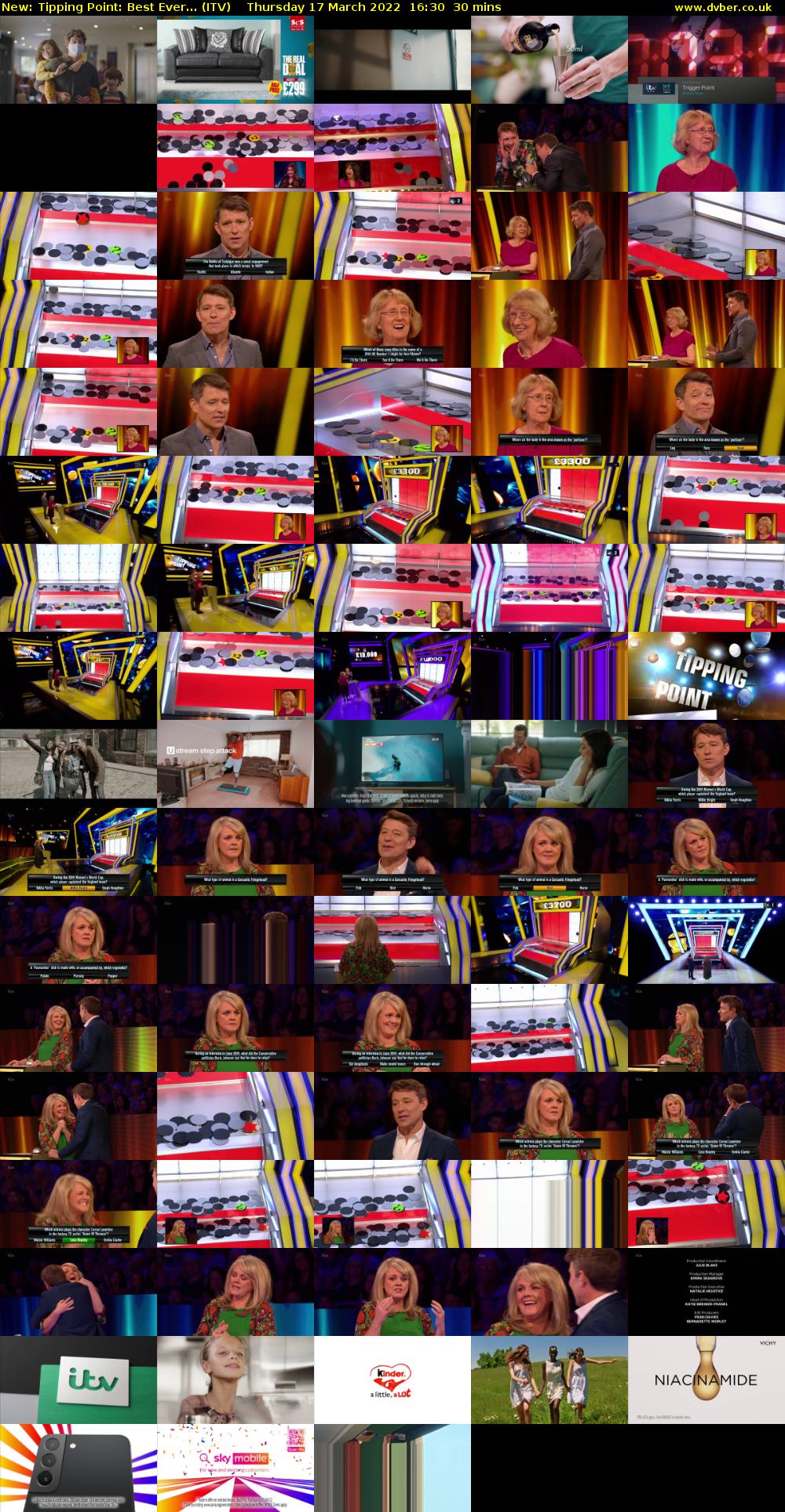 Tipping Point: Best Ever... (ITV) Thursday 17 March 2022 16:30 - 17:00