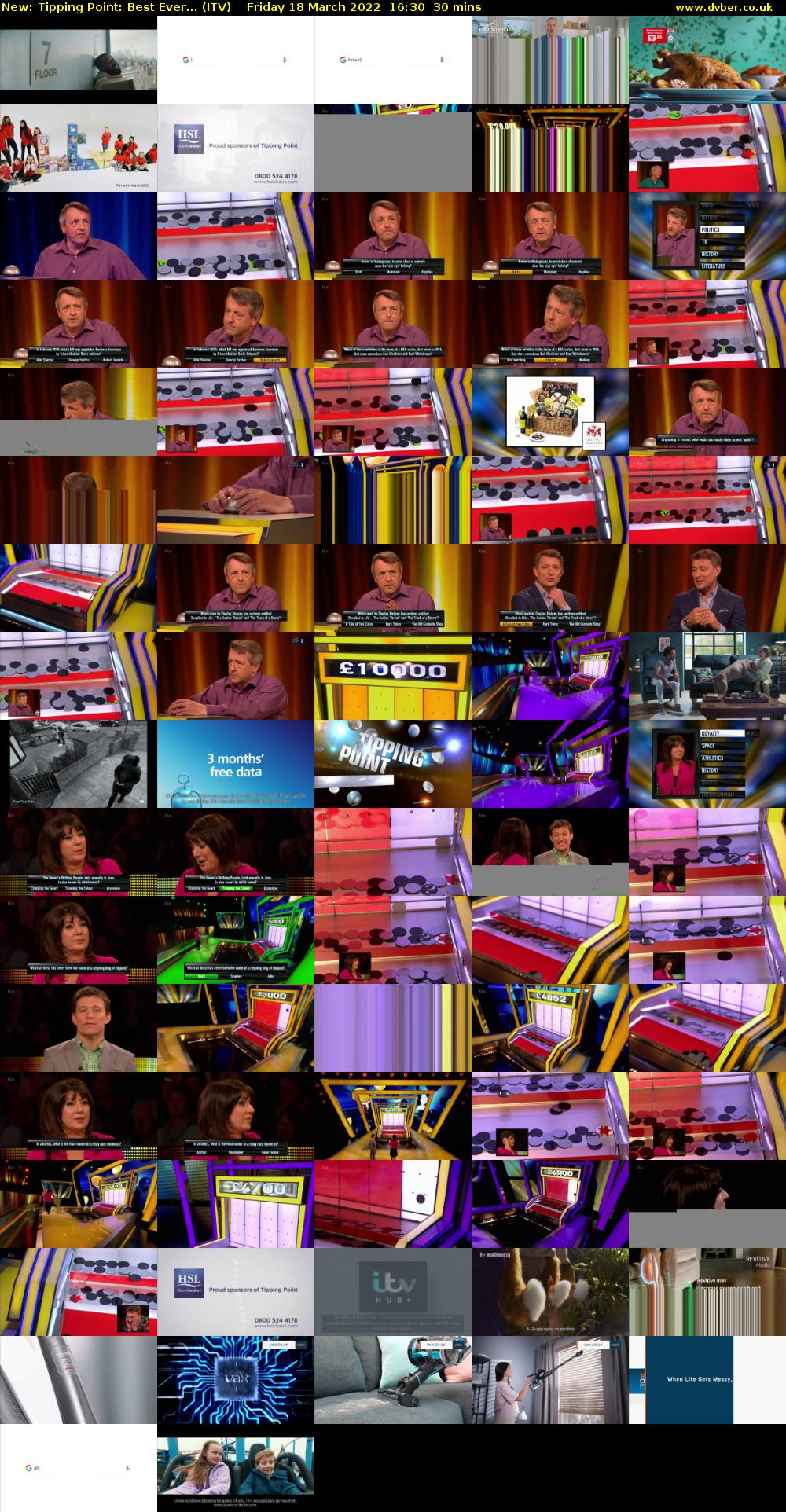 Tipping Point: Best Ever... (ITV) Friday 18 March 2022 16:30 - 17:00