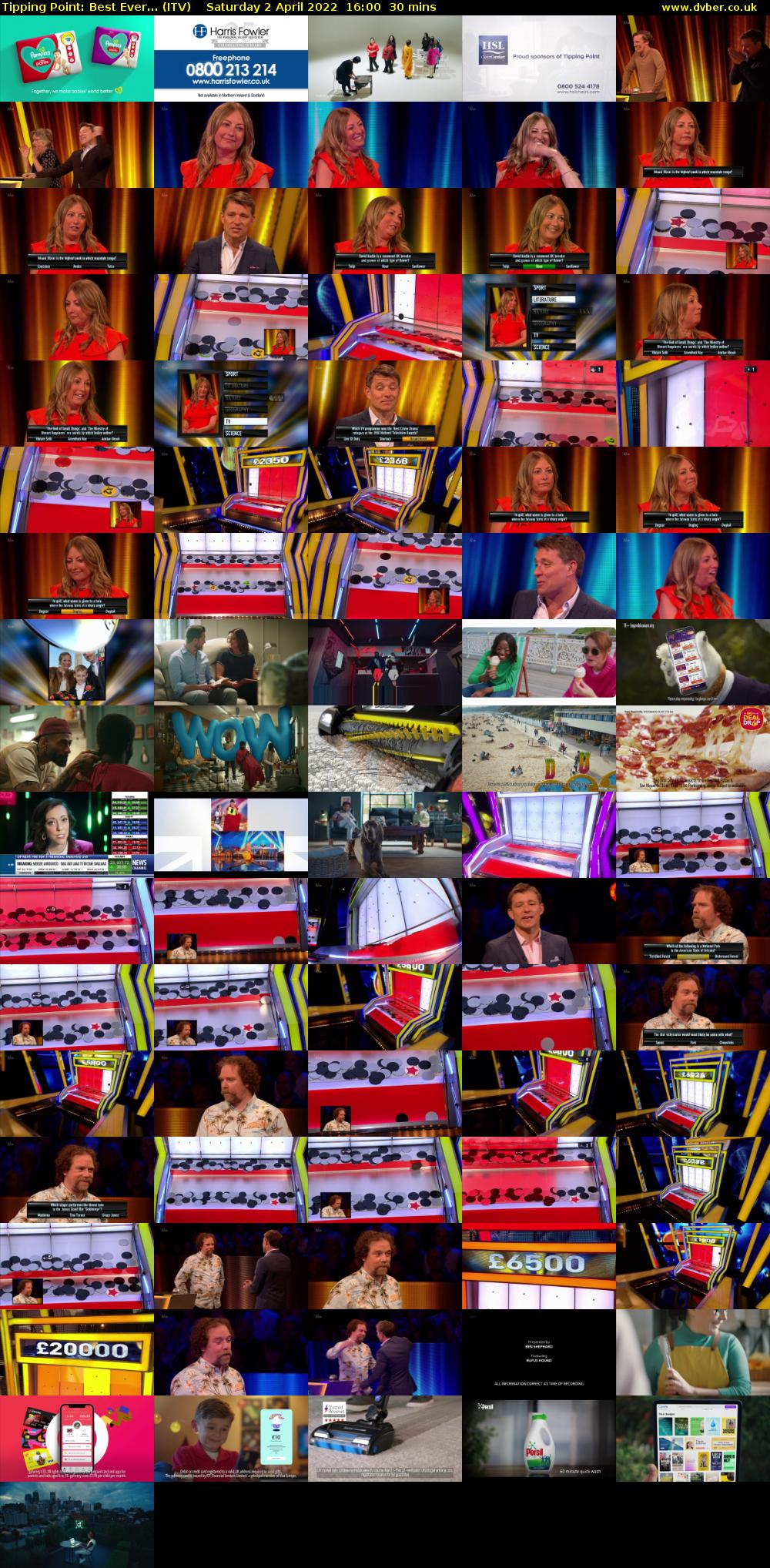 Tipping Point: Best Ever... (ITV) Saturday 2 April 2022 16:00 - 16:30