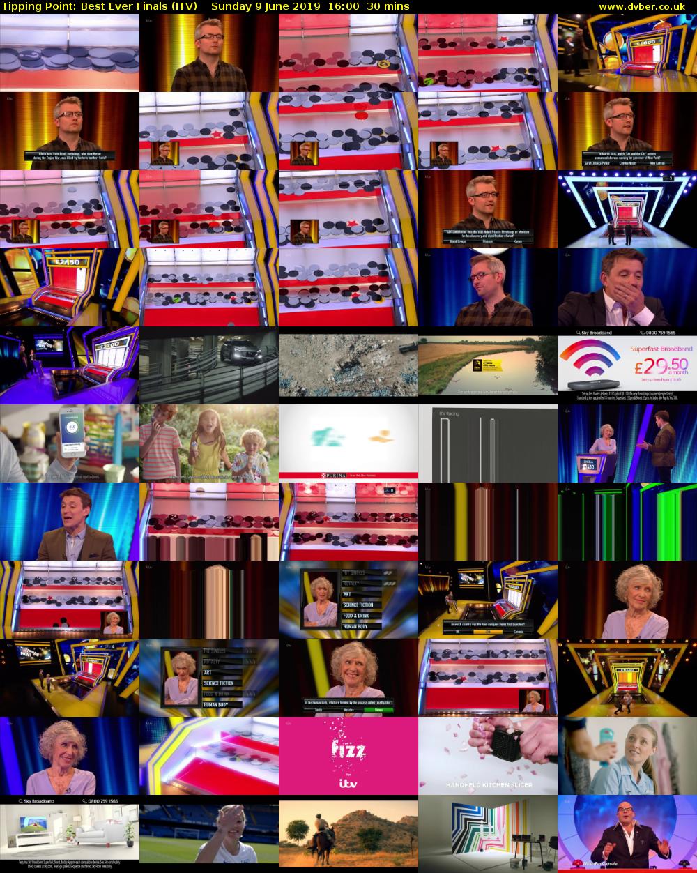 Tipping Point: Best Ever Finals (ITV) Sunday 9 June 2019 16:00 - 16:30