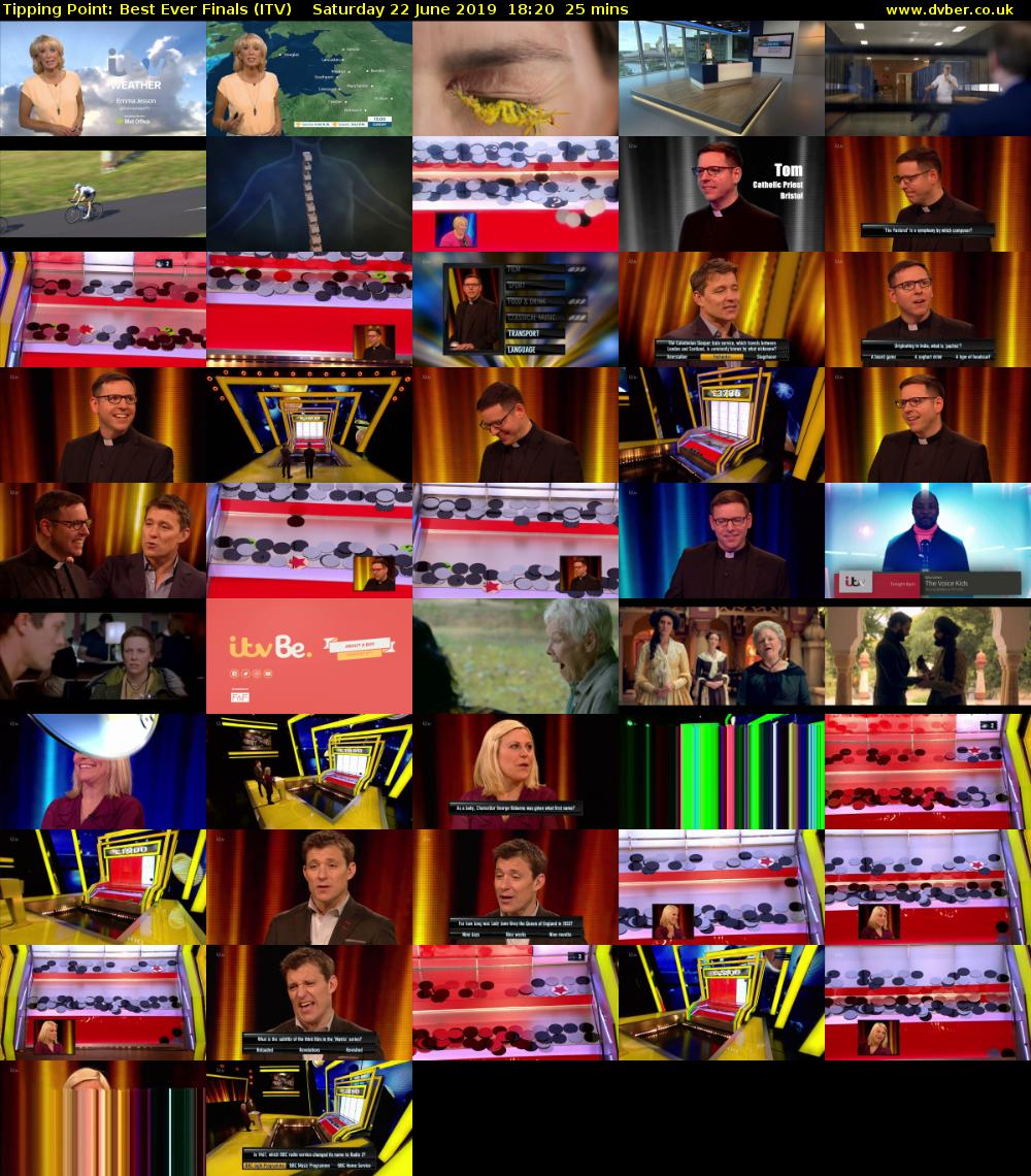 Tipping Point: Best Ever Finals (ITV) Saturday 22 June 2019 18:20 - 18:45