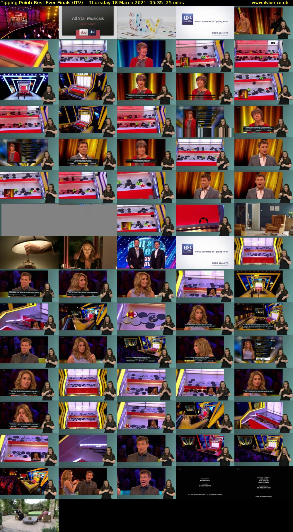Tipping Point: Best Ever Finals (ITV) Thursday 18 March 2021 05:35 - 06:00