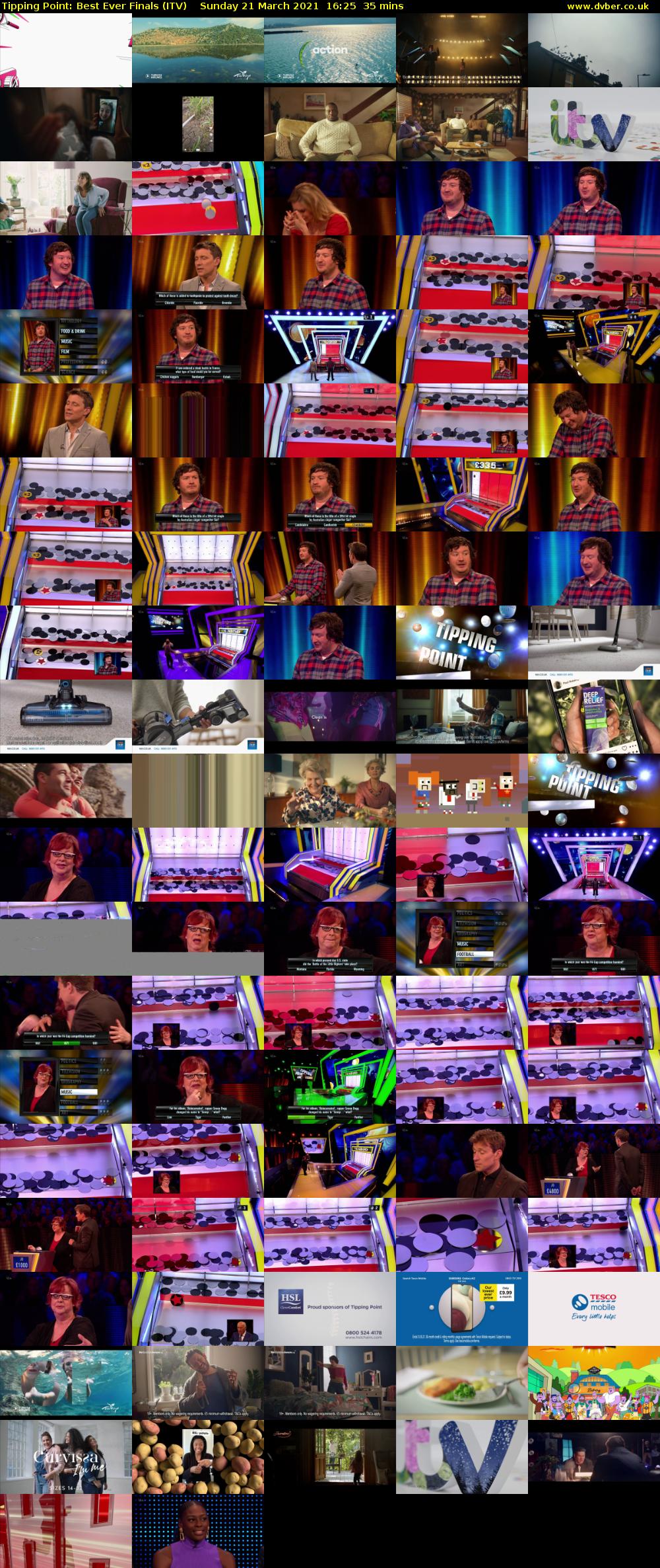 Tipping Point: Best Ever Finals (ITV) Sunday 21 March 2021 16:25 - 17:00