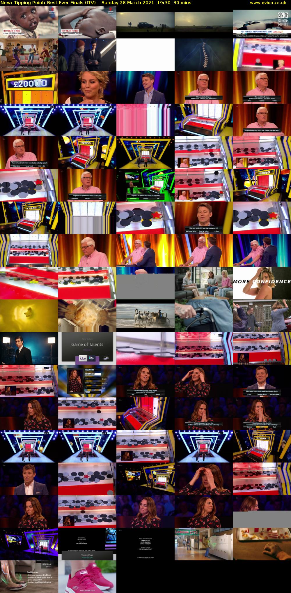 Tipping Point: Best Ever Finals (ITV) Sunday 28 March 2021 19:30 - 20:00
