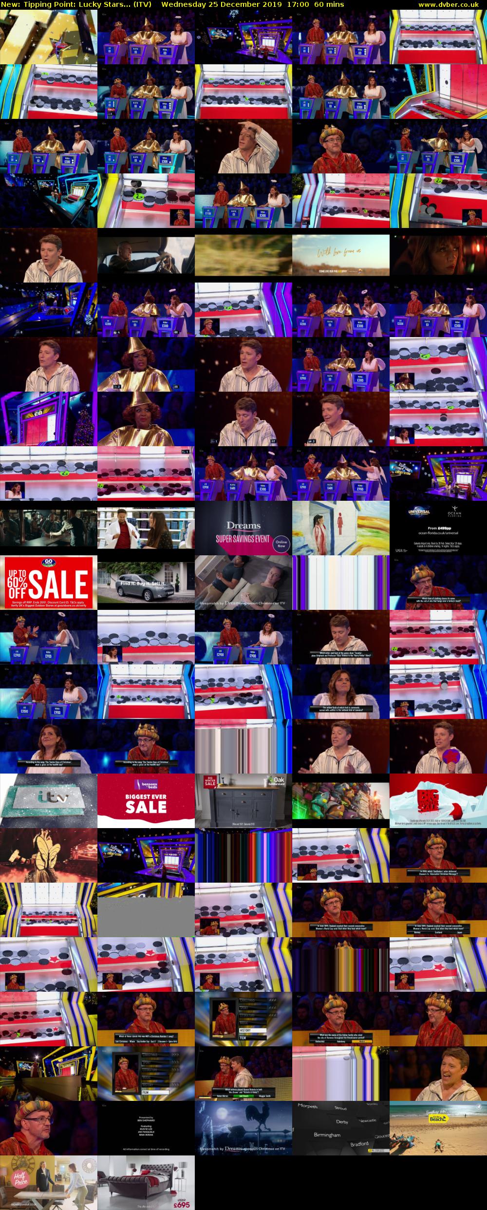 Tipping Point: Lucky Stars... (ITV) Wednesday 25 December 2019 17:00 - 18:00