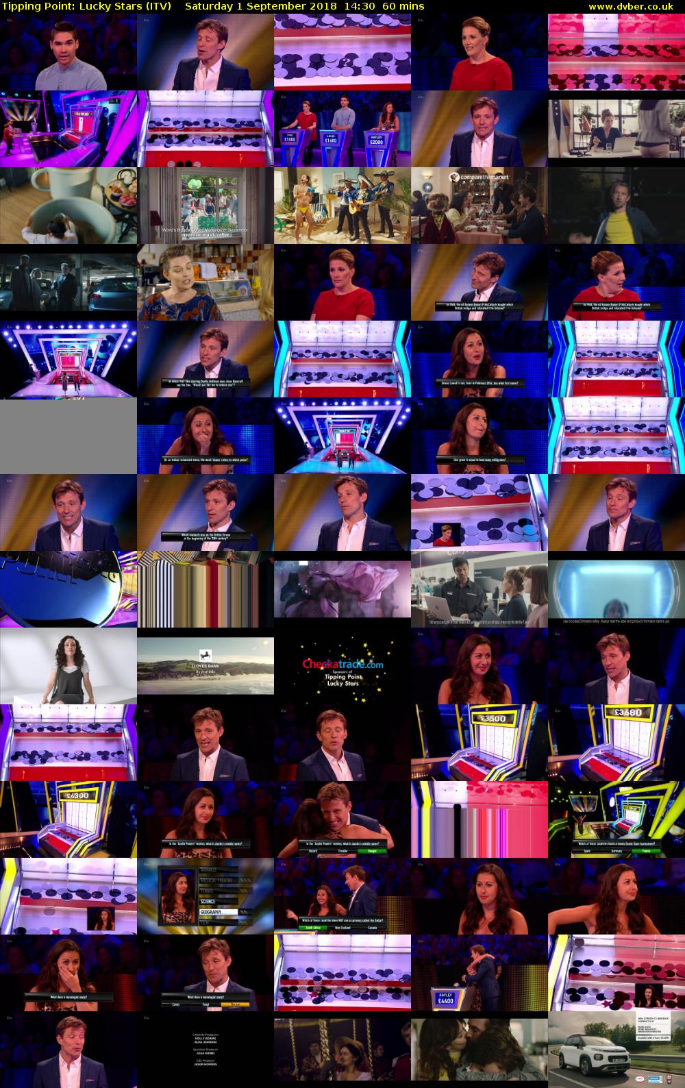 Tipping Point: Lucky Stars (ITV) Saturday 1 September 2018 14:30 - 15:30