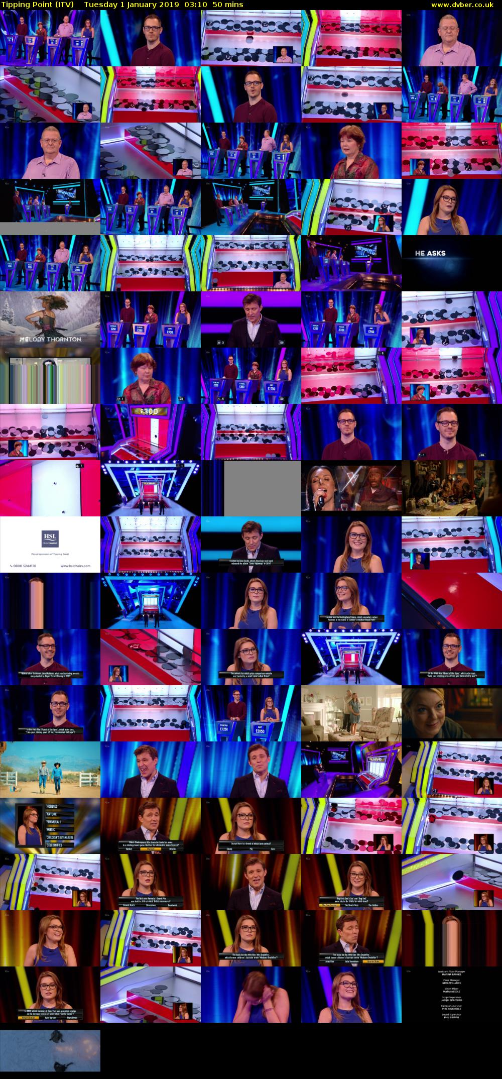 Tipping Point (ITV) Tuesday 1 January 2019 03:10 - 04:00
