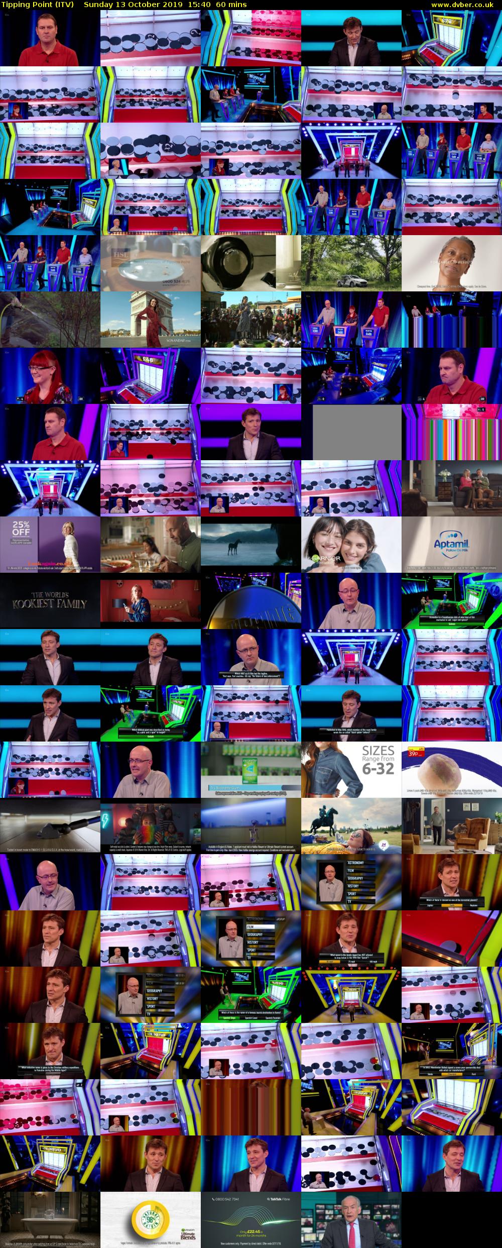 Tipping Point (ITV) Sunday 13 October 2019 15:40 - 16:40