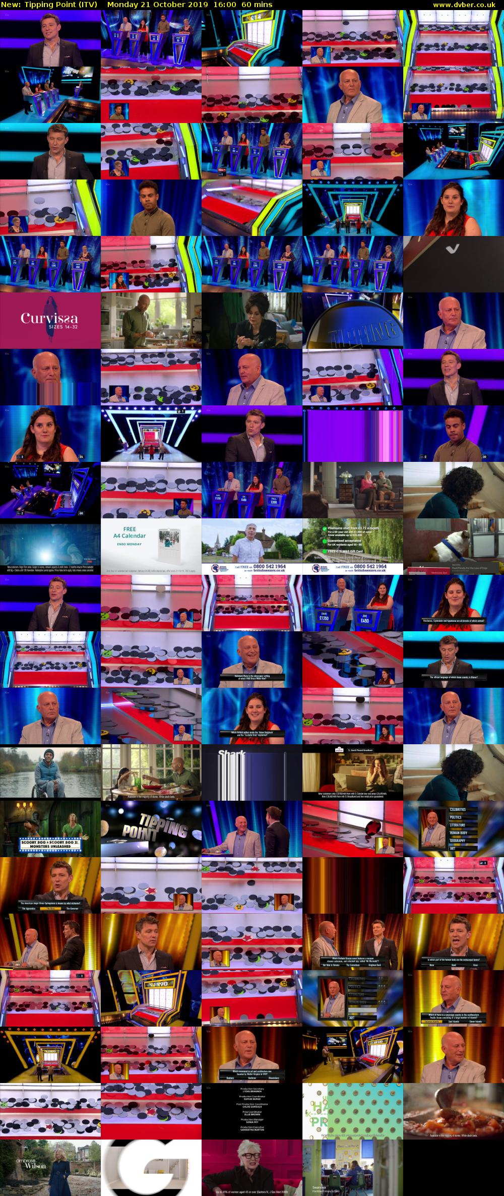 Tipping Point (ITV) Monday 21 October 2019 16:00 - 17:00