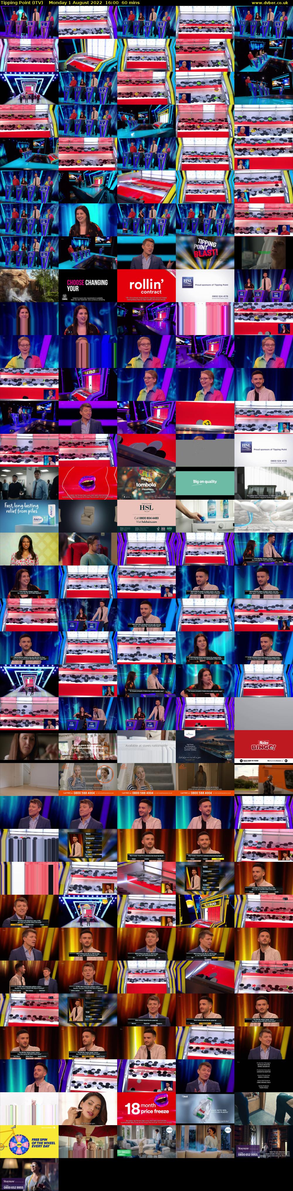 Tipping Point (ITV) Monday 1 August 2022 16:00 - 17:00
