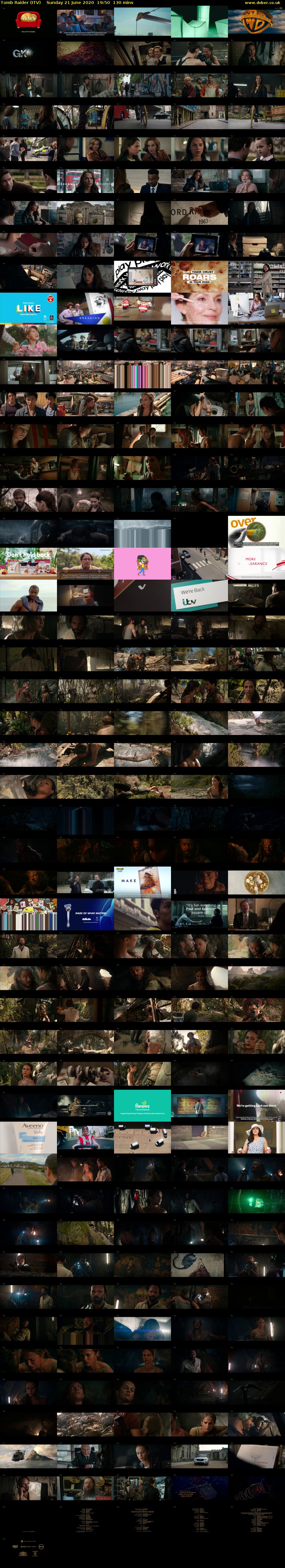 Tomb Raider (ITV) Sunday 21 June 2020 19:50 - 22:00