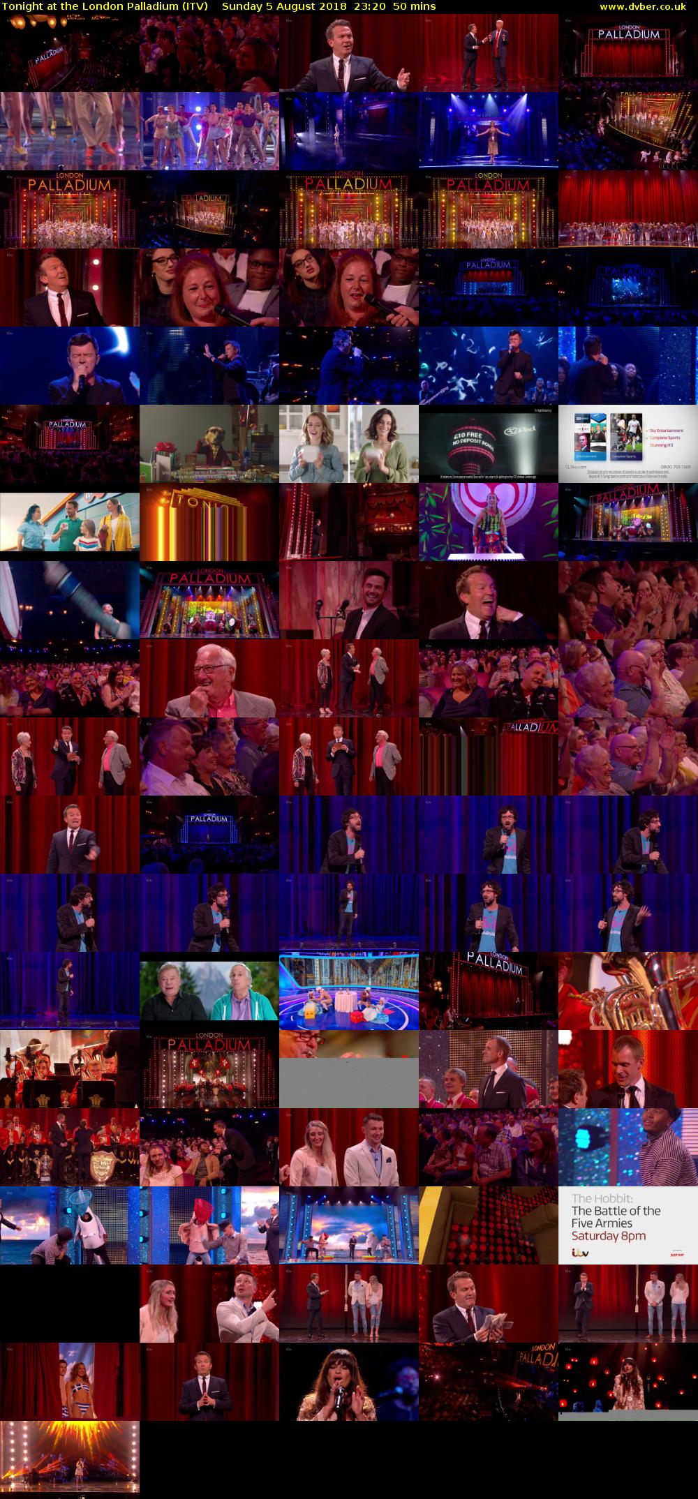 Tonight at the London Palladium (ITV) Sunday 5 August 2018 23:20 - 00:10
