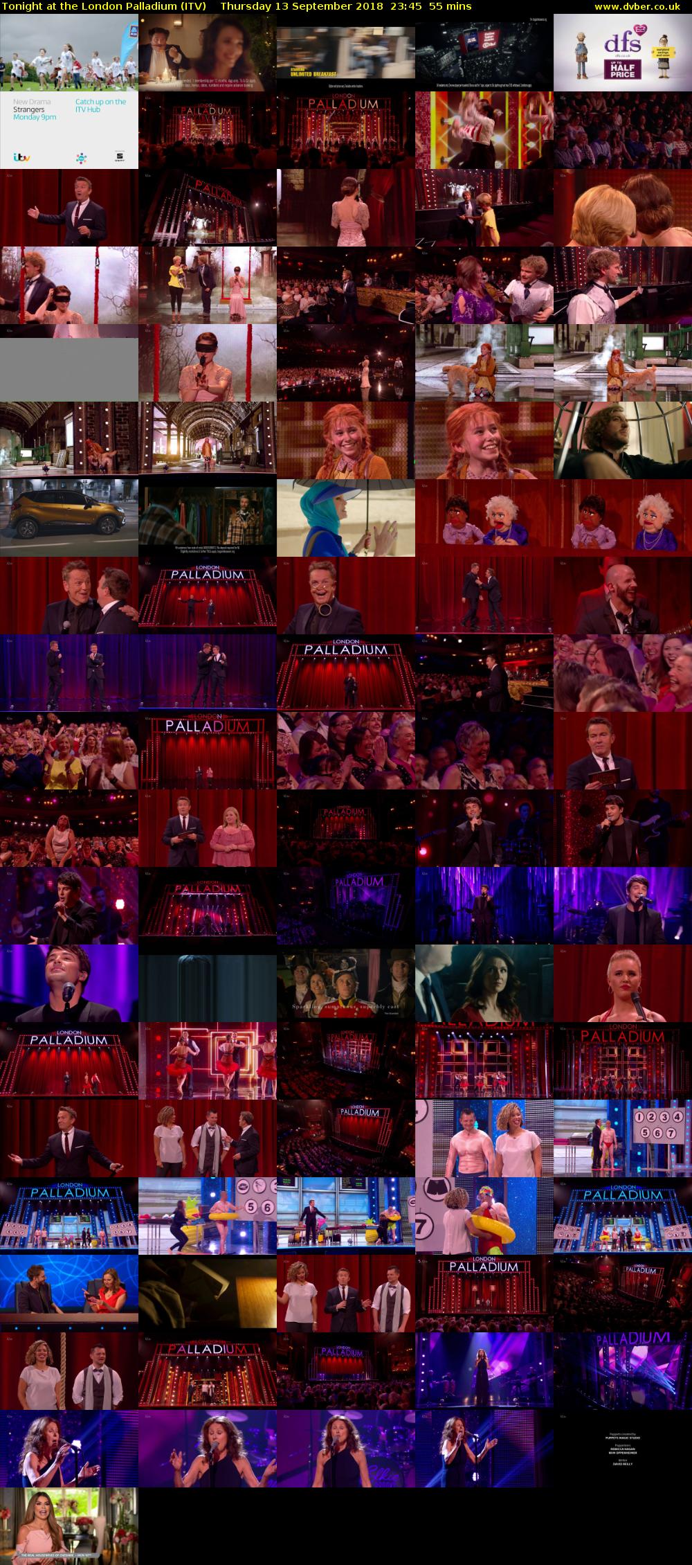 Tonight at the London Palladium (ITV) Thursday 13 September 2018 23:45 - 00:40