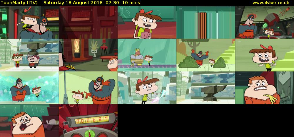 ToonMarty (ITV) Saturday 18 August 2018 07:30 - 07:40