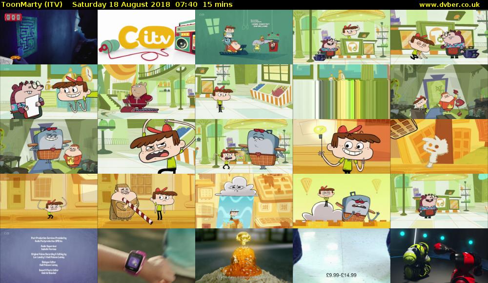 ToonMarty (ITV) Saturday 18 August 2018 07:40 - 07:55