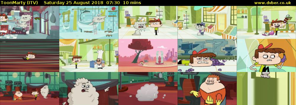 ToonMarty (ITV) Saturday 25 August 2018 07:30 - 07:40