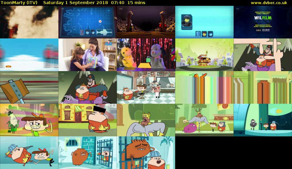 ToonMarty (ITV) Saturday 1 September 2018 07:40 - 07:55