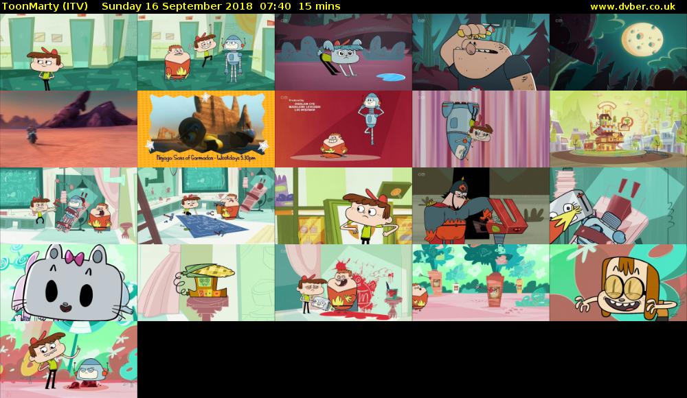 ToonMarty (ITV) Sunday 16 September 2018 07:40 - 07:55