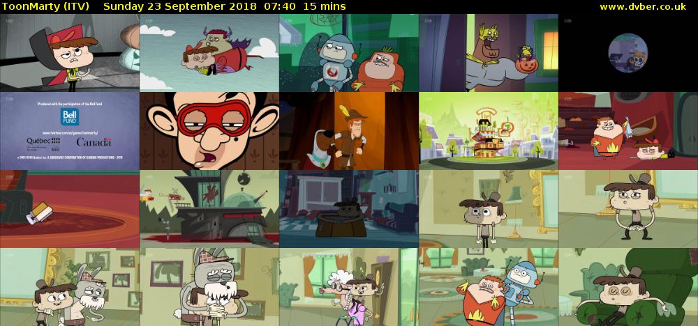 ToonMarty (ITV) Sunday 23 September 2018 07:40 - 07:55