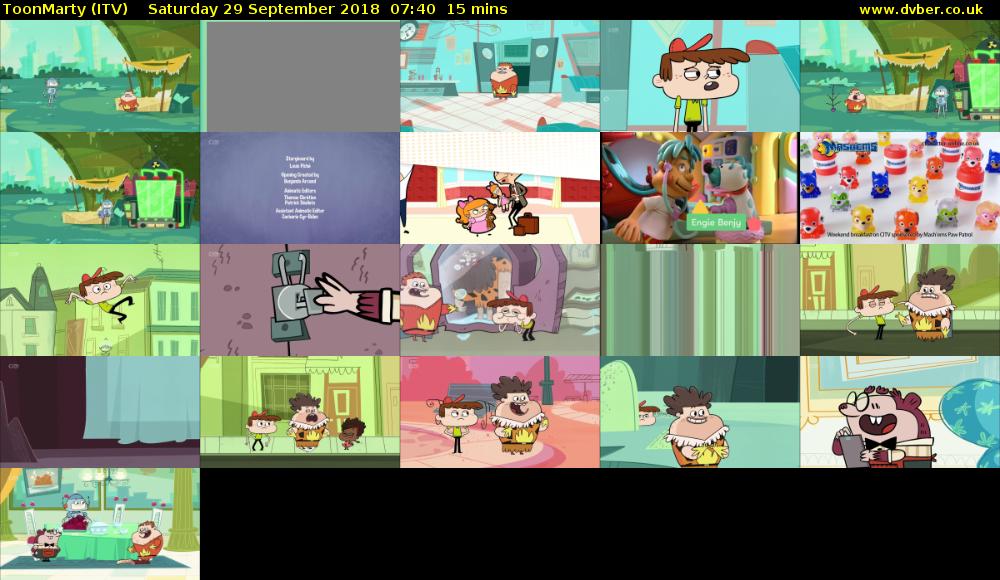 ToonMarty (ITV) Saturday 29 September 2018 07:40 - 07:55