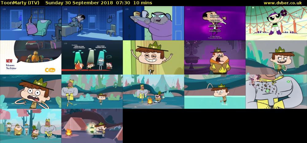 ToonMarty (ITV) Sunday 30 September 2018 07:30 - 07:40