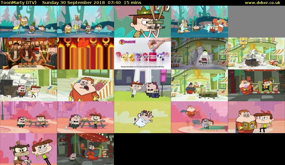 ToonMarty (ITV) Sunday 30 September 2018 07:40 - 07:55