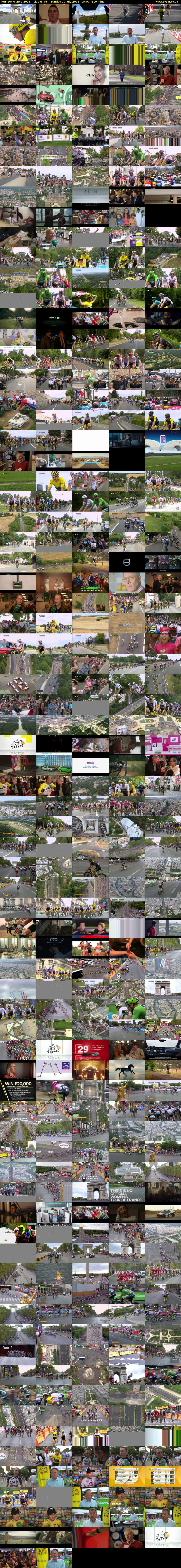 Tour De France 2018 - Live (ITV) Sunday 29 July 2018 15:00 - 18:30