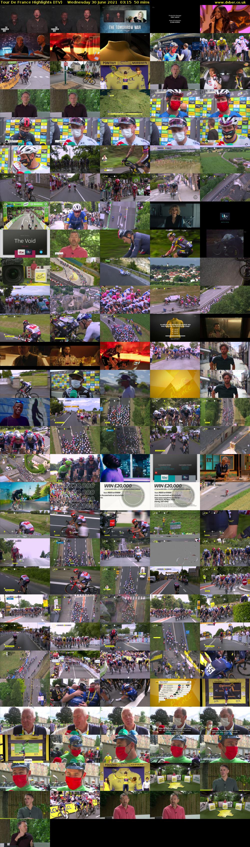 Tour De France Highlights (ITV) Wednesday 30 June 2021 03:15 - 04:05