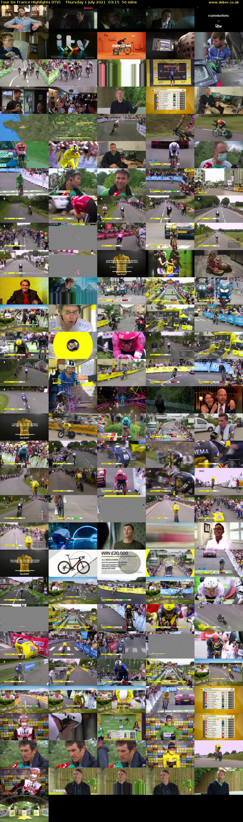 Tour De France Highlights (ITV) Thursday 1 July 2021 03:15 - 04:05