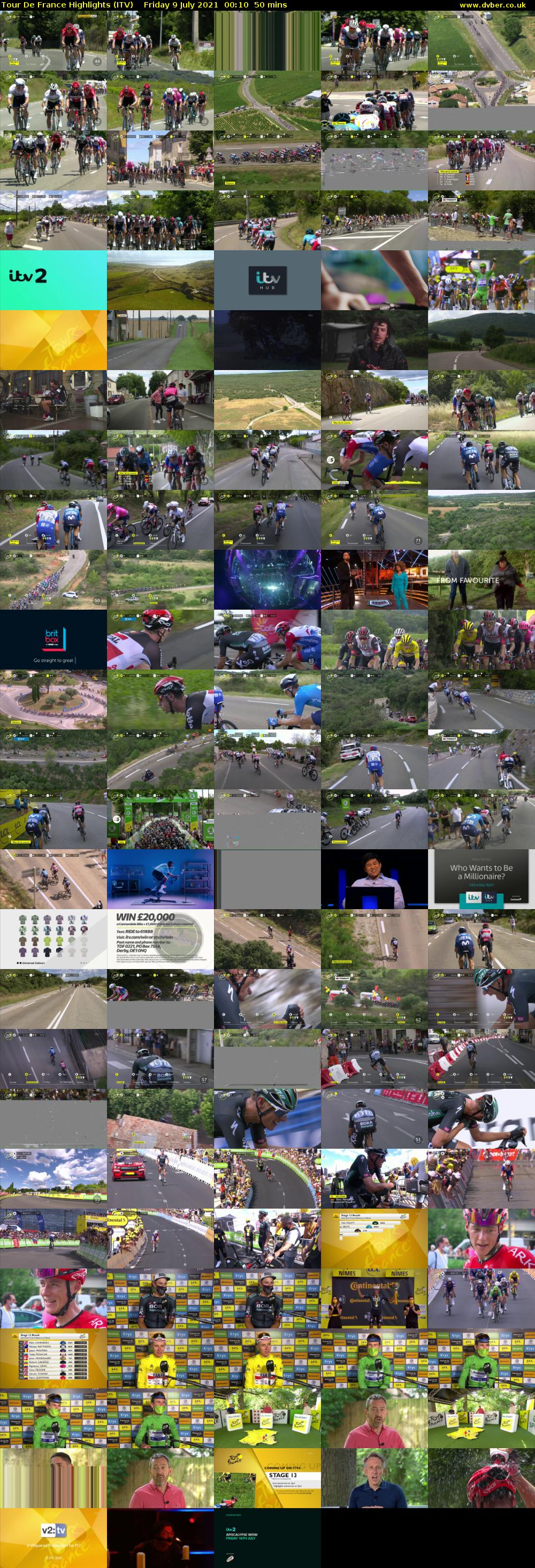 Tour De France Highlights (ITV) Friday 9 July 2021 00:10 - 01:00