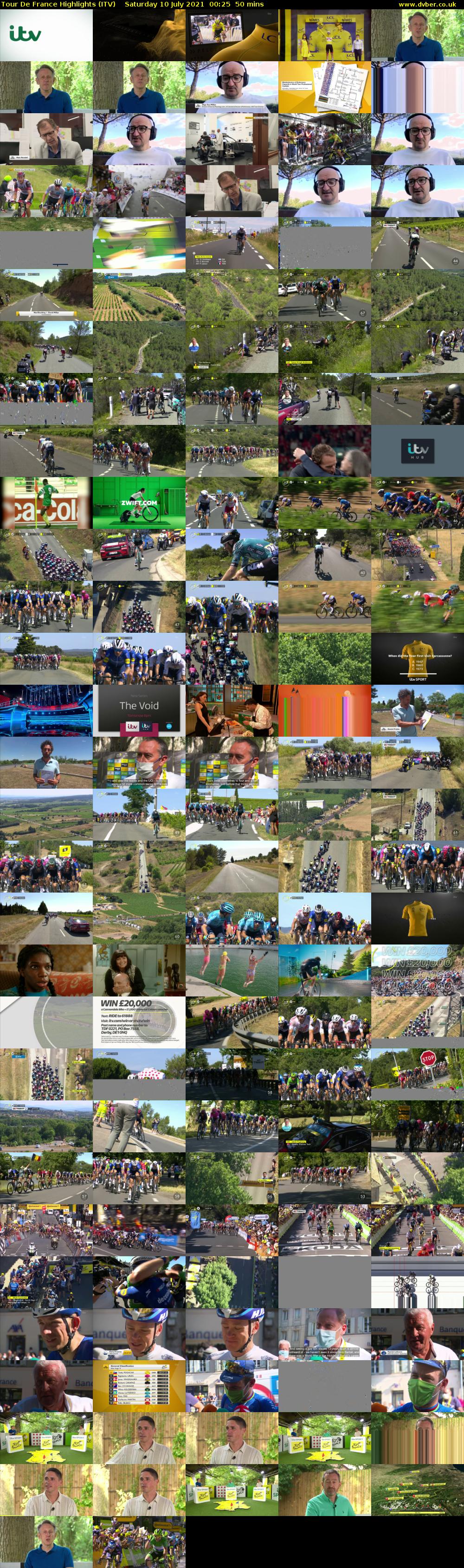 Tour De France Highlights (ITV) Saturday 10 July 2021 00:25 - 01:15