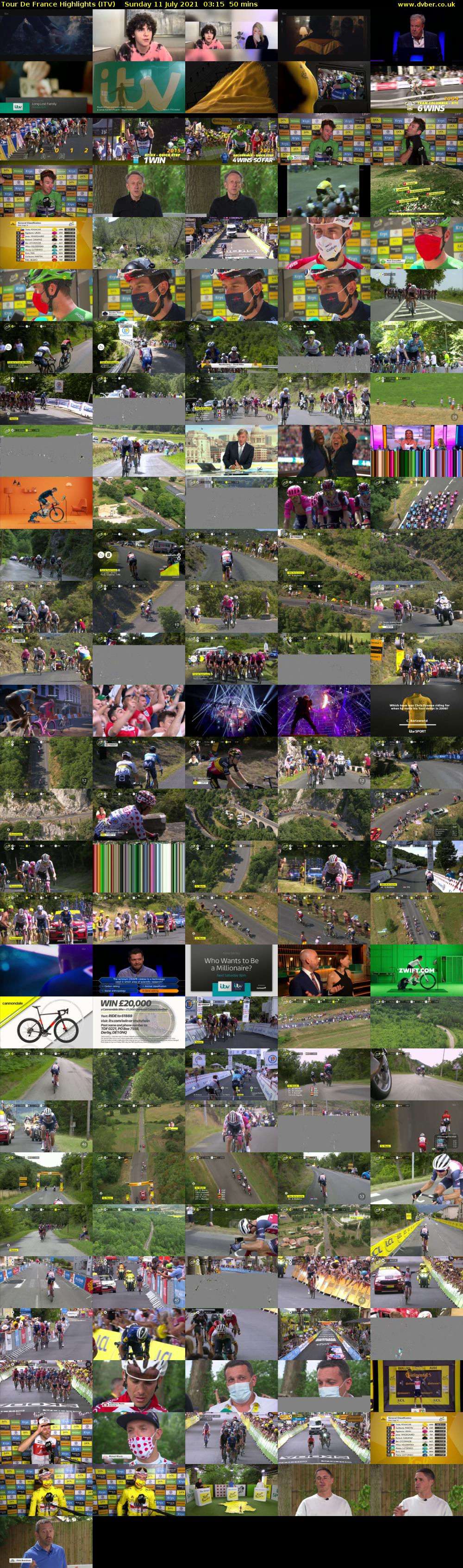 Tour De France Highlights (ITV) Sunday 11 July 2021 03:15 - 04:05
