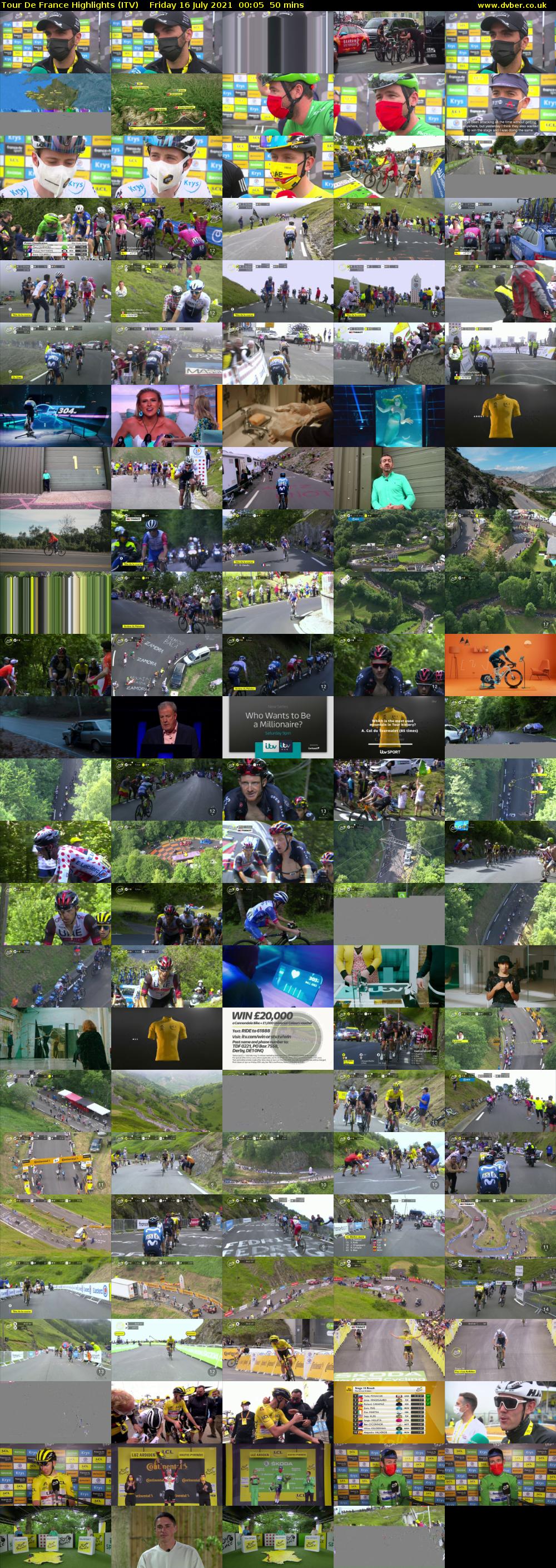 Tour De France Highlights (ITV) Friday 16 July 2021 00:05 - 00:55