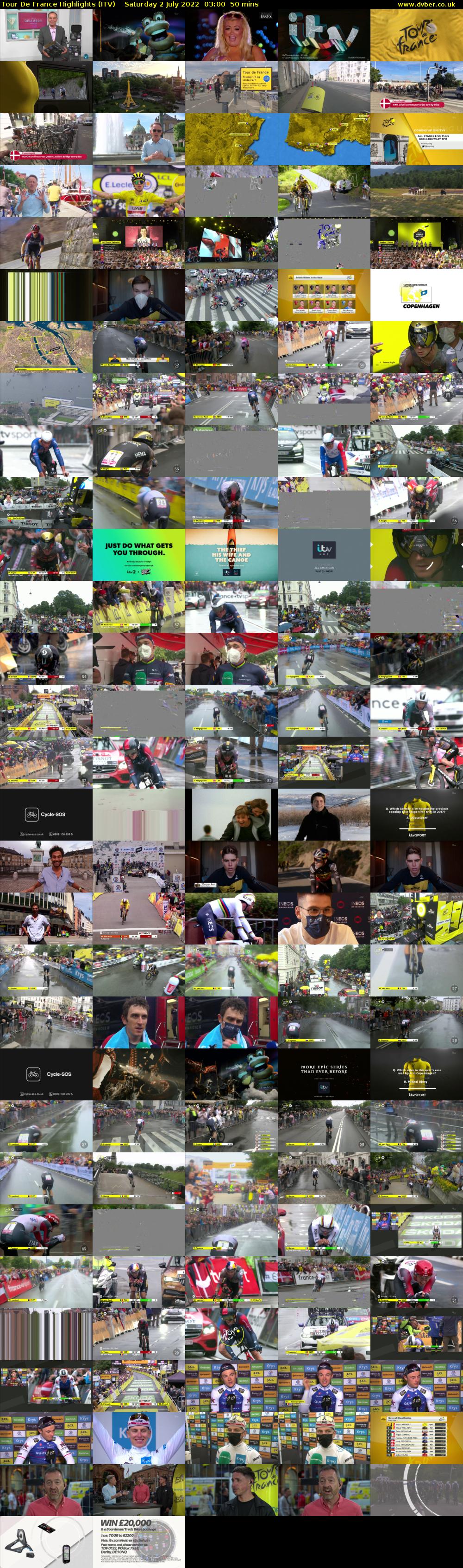 Tour De France Highlights (ITV) Saturday 2 July 2022 03:00 - 03:50
