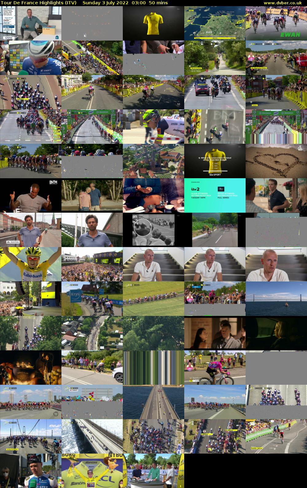 Tour De France Highlights (ITV) Sunday 3 July 2022 03:00 - 03:50