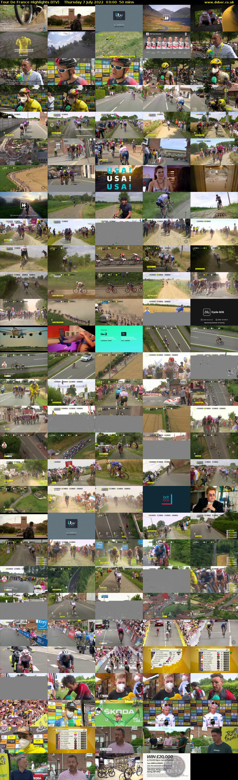 Tour De France Highlights (ITV) Thursday 7 July 2022 03:00 - 03:50