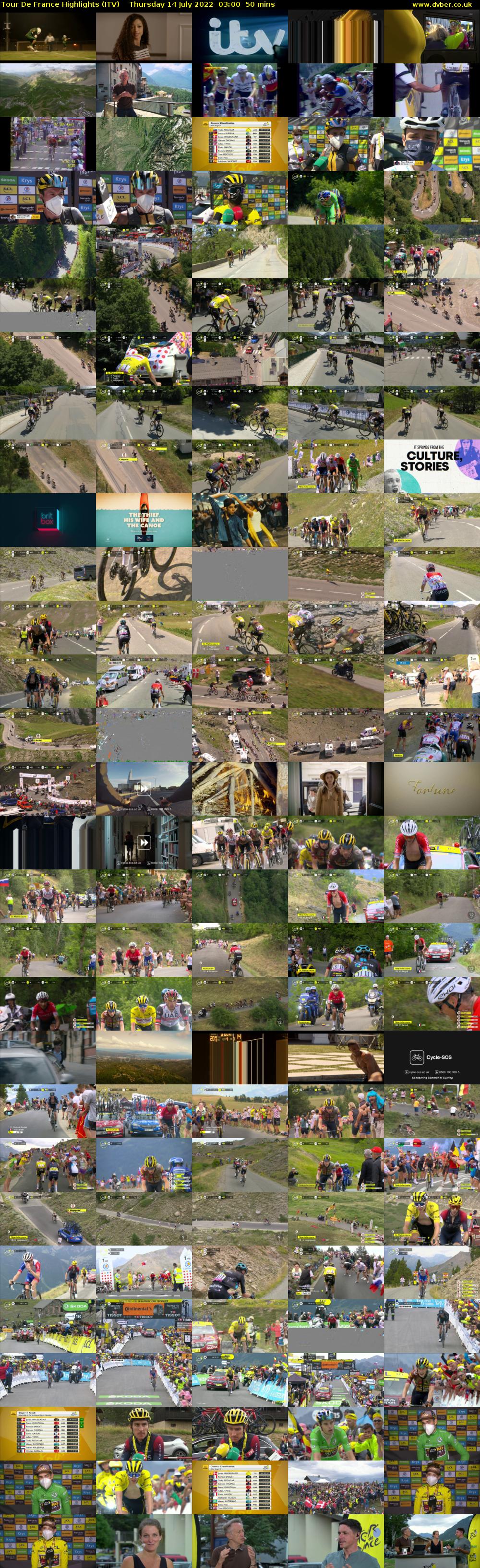 Tour De France Highlights (ITV) Thursday 14 July 2022 03:00 - 03:50
