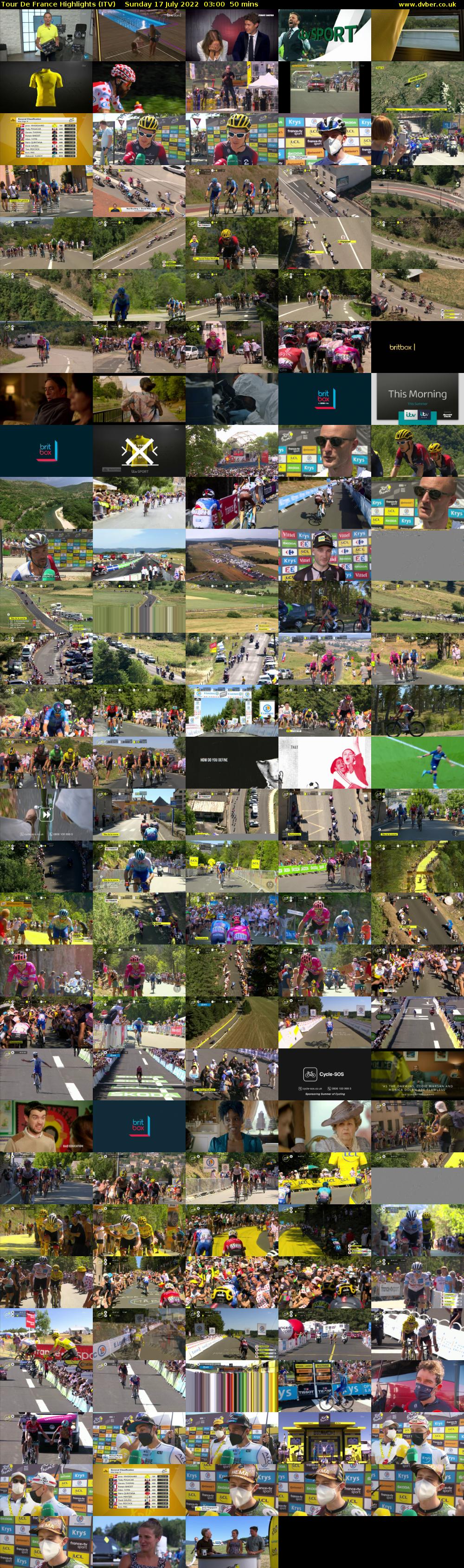 Tour De France Highlights (ITV) Sunday 17 July 2022 03:00 - 03:50