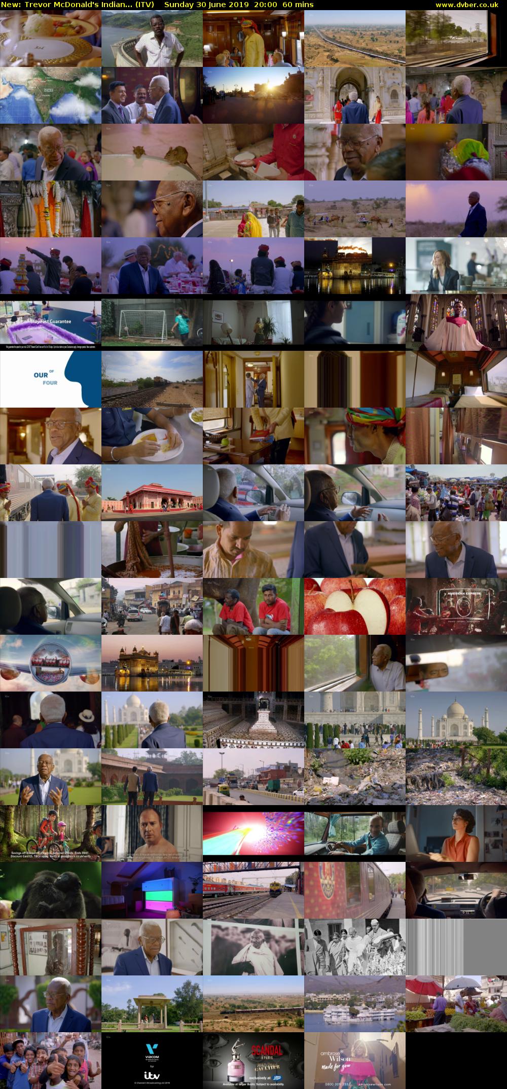 Trevor McDonald's Indian... (ITV) Sunday 30 June 2019 20:00 - 21:00